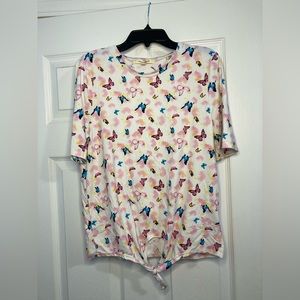 Wishful park butterfly tie front kids xl tee